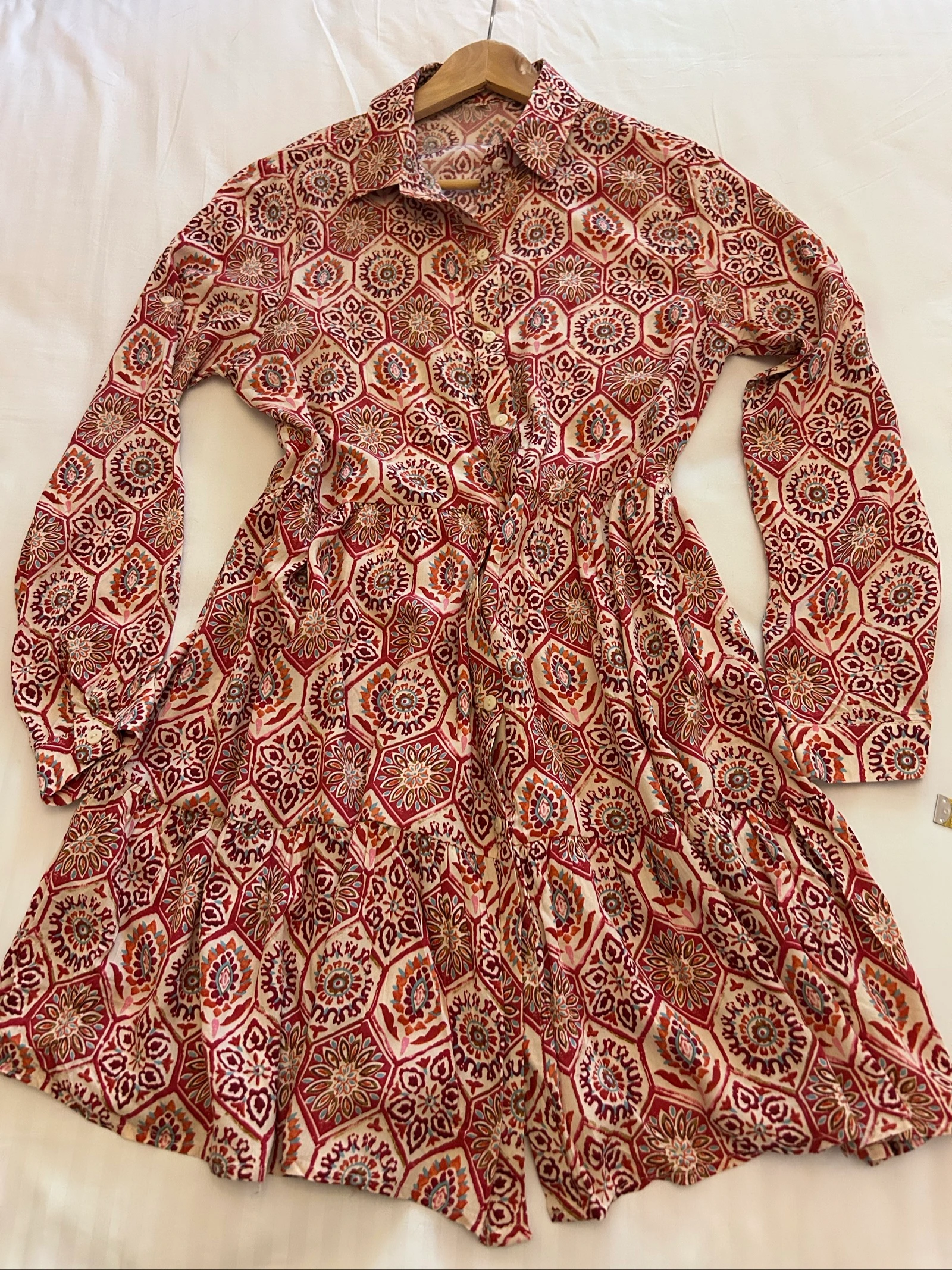 Vestido vintage abotonado talla M